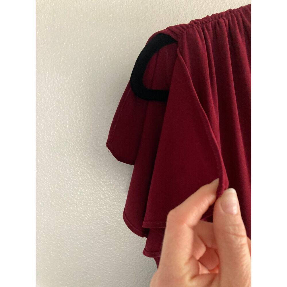 BHLDN Dress Mendoza Maxi Red Burgundy Women 14‎ Formal Wedding Holiday Modest - Picture 9 of 15